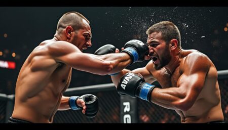 découvrez le combat spectaculaire où l'ex-adversaire de mauricio ruffy inflige un ko brutal avec un coup de pied à la tête en dehors de l'octogone, un moment choc du mma.