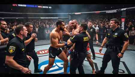 UFC secoué par une bagarre générale : la police lance une enquête approfondie découvrez les détails de la bagarre générale lors d'un événement ufc qui a choqué les fans. la police ouvre une enquête approfondie pour faire la lumière sur cet incident exceptionnel.