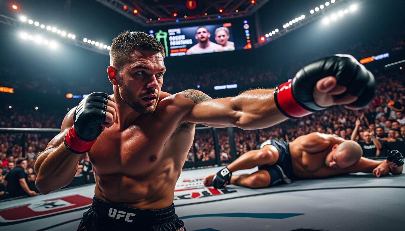 découvrez le choc incroyable : un sosie de khamzat chimaev réalise un ko terrifiant d'un seul coup dans la même organisation où le champion ufc a triomphé.
