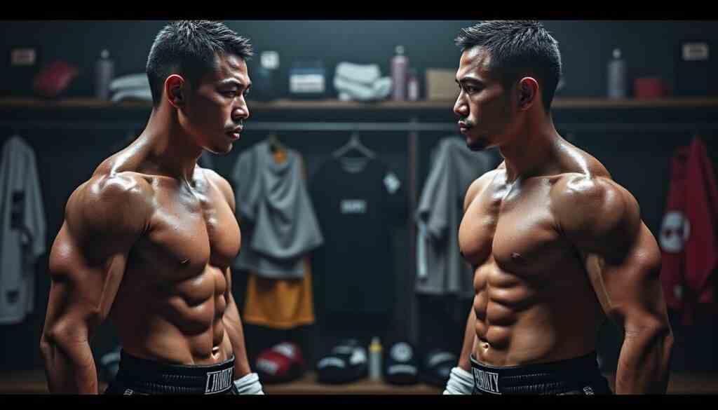 Seiya Tsutsumi et Nonito Donaire prêts et sous la limite des 118 lbs pour leur combat de championnat seiya tsutsumi et nonito donaire prêts et dans la limite des 118 lbs pour leur combat de championnat, promettant un affrontement intense et équilibré.