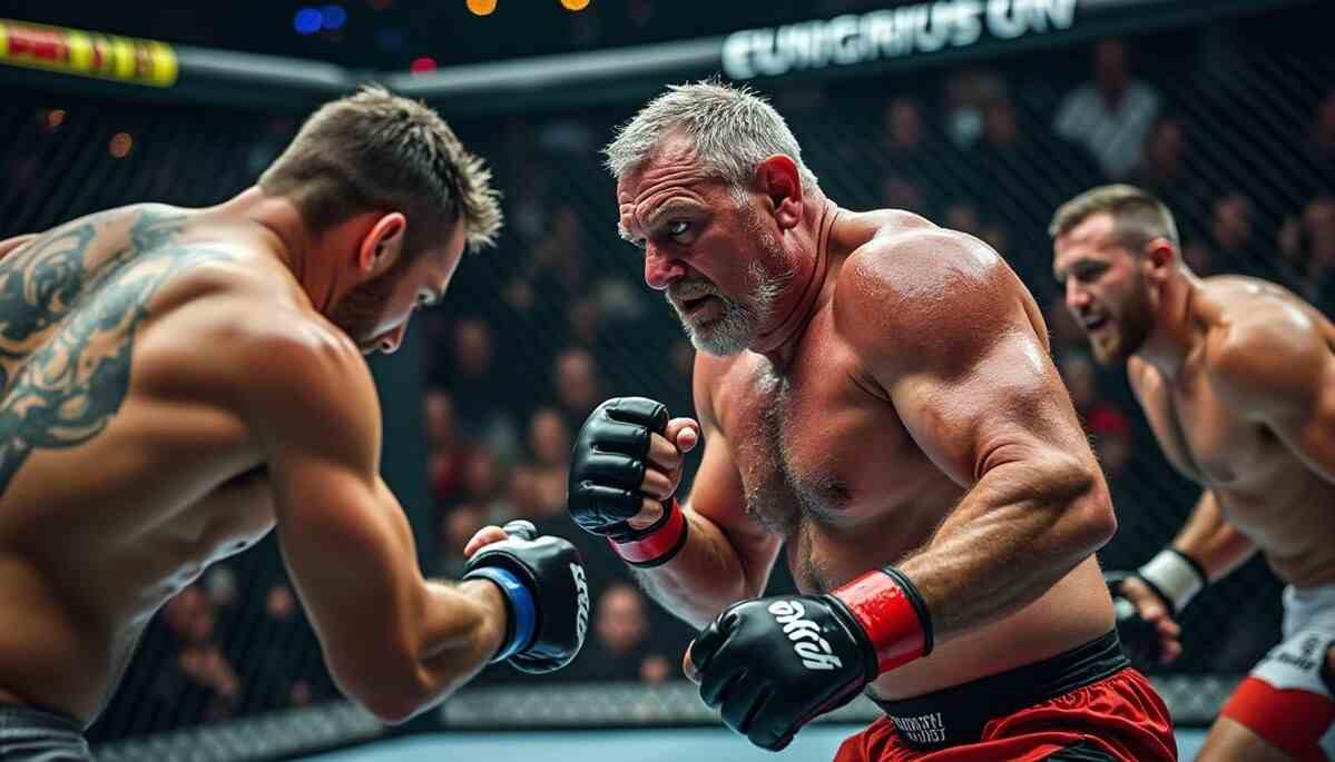 à 57 ans, un combattant polonais fait preuve d'une incroyable détermination en affrontant et triomphant dans un duel de mma face à trois adversaires, malgré un assaut musclé.